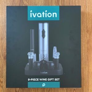 New in box 9-piece wine gift set